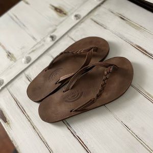 Rainbow Flip Flops. Worn twice. In good condition.